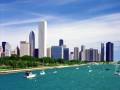 Architecture Lake Michigan and the Chicago Skyline Illinois